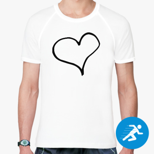 Спортивная футболка Чернильное сердце