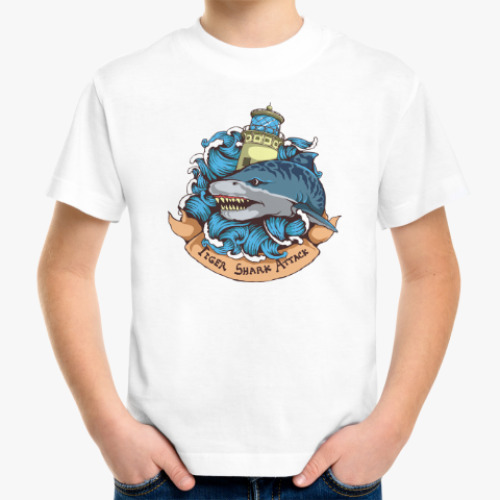 Детская футболка Море. Акула.