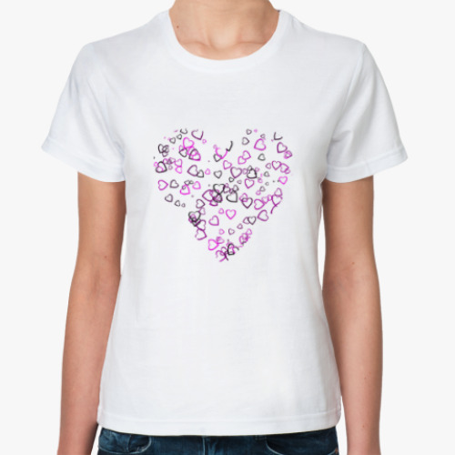 Классическая футболка сердечки