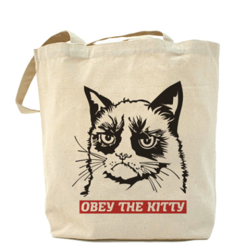Сумка шоппер Obey the kitty. Obey the doggy
