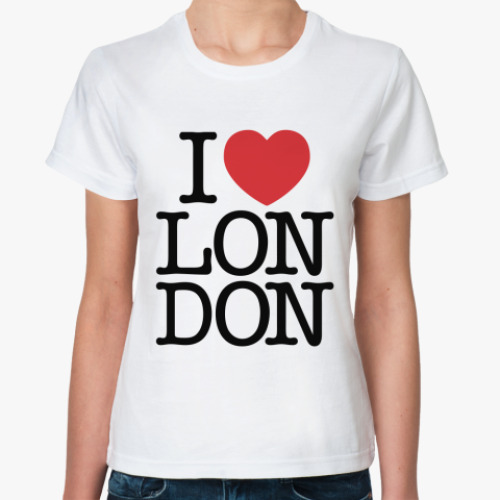 Классическая футболка I love Лондон