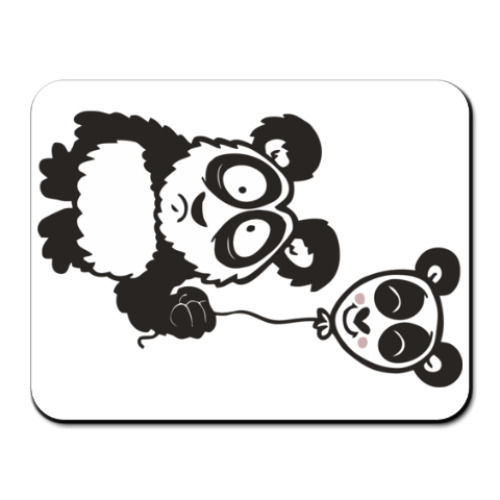 Коврик для мыши Панда с шариком