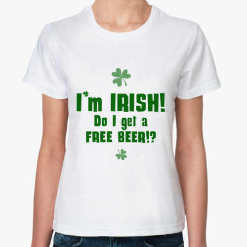 Классическая футболка Irish girl