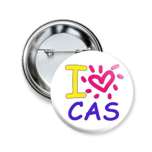 Значок 50мм Supernatural - I love Cas