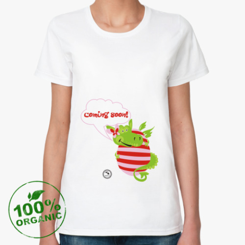 Женская футболка из органик-хлопка Мамам будущих драконят