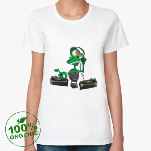 Женская футболка из органик-хлопка DJ Turtle
