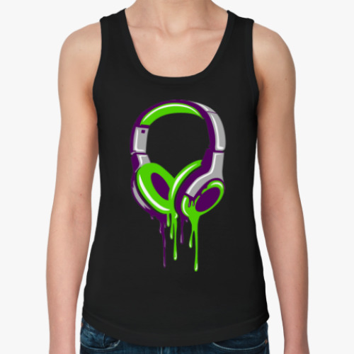 Женская майка наушники headphones