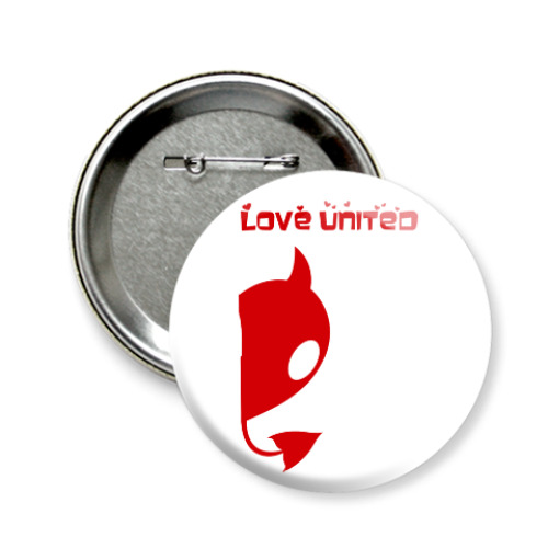 Значок 58мм Love united