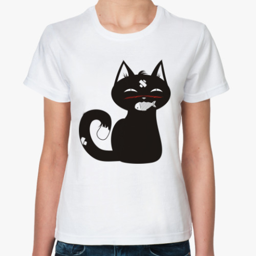 Классическая футболка котик