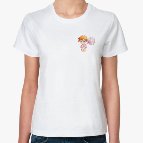 Классическая футболка Чибик с цветком