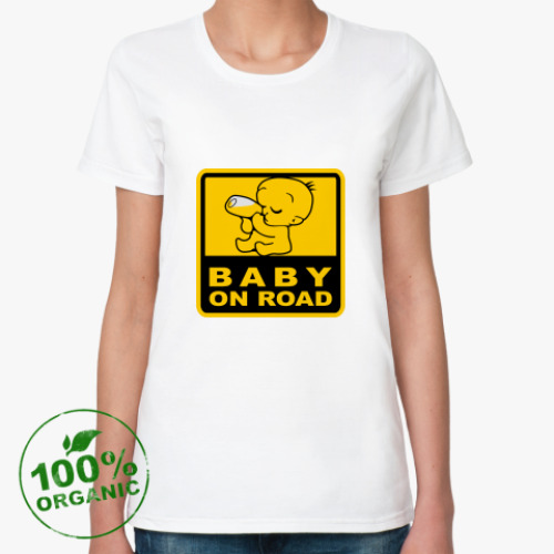 Женская футболка из органик-хлопка Baby On Road