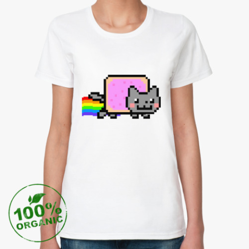 Женская футболка из органик-хлопка  NyanCat