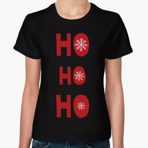 Женская футболка HO HO HO
