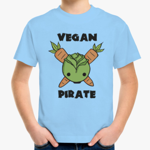 Детская футболка Веган пират