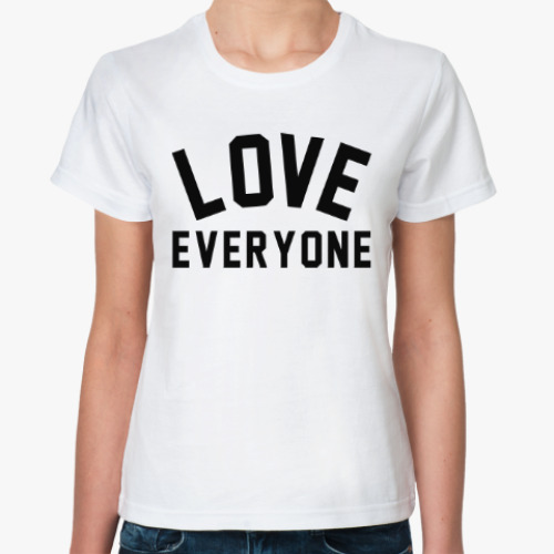 Классическая футболка Люби каждого