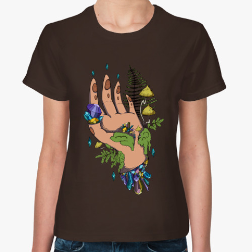 Женская футболка Crystal Hand