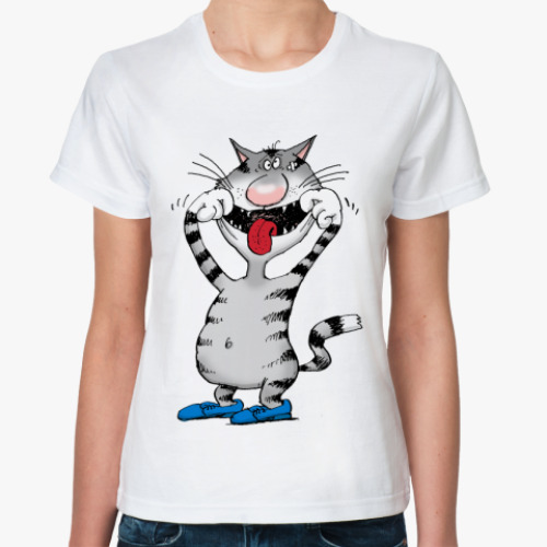 Классическая футболка CRAZY CAT