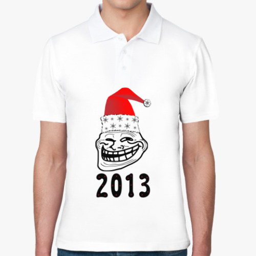 Рубашка поло Trollface: happy new year