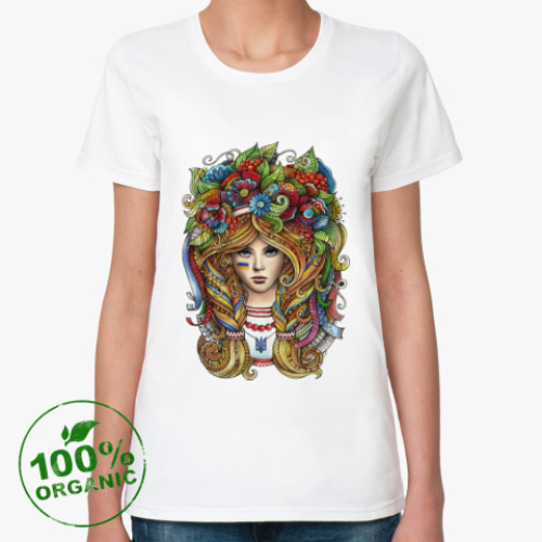 Женская футболка из органик-хлопка Украинка