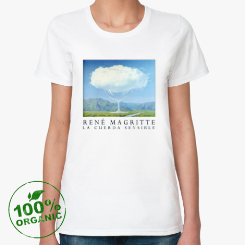 Женская футболка из органик-хлопка Рене Магритт - Чувствительный аккорд