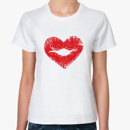 Классическая футболка Сердце губки