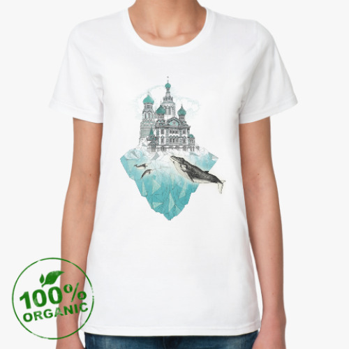 Женская футболка из органик-хлопка Зимний Санкт-Петербург