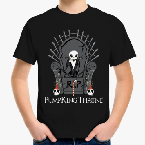 Детская футболка Тыква на троне