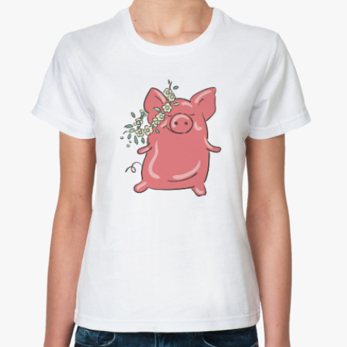 Классическая футболка Piggy Свинка Поросенок Мимими