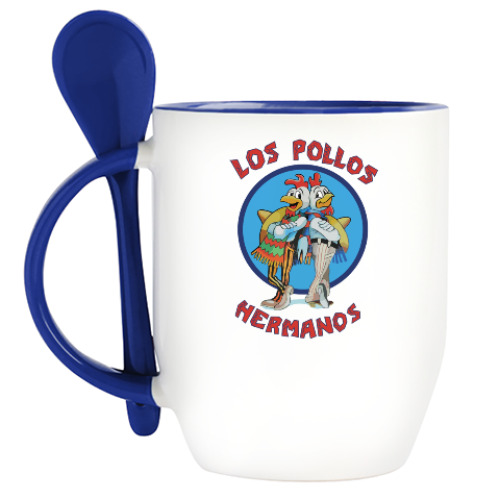 Кружка с ложкой Los Pollos Hermanos
