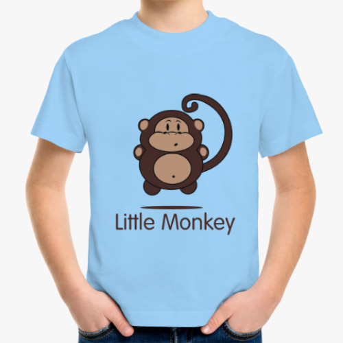 Детская футболка Прикольная обезьянка. Little Monkey Design