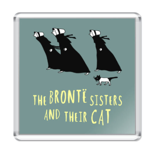 Магнит The Bronte Sisters and their cat