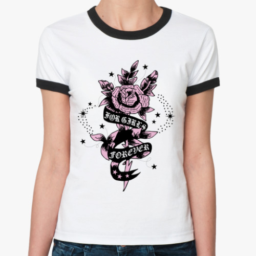 Женская футболка Ringer-T Rose