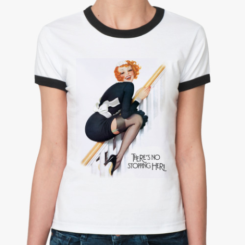 Женская футболка Ringer-T Pin-Up Girl