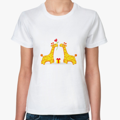 Классическая футболка   'Жирафики'
