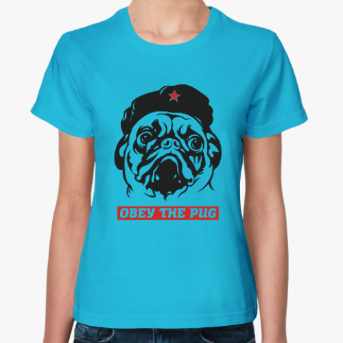 Женская футболка Obey the doggy