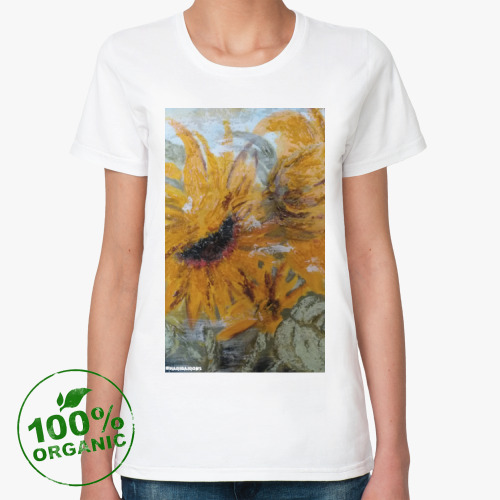 Женская футболка из органик-хлопка Цветы