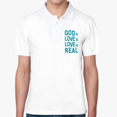 Рубашка поло "Бог есть любовь, а любовь реальна!"