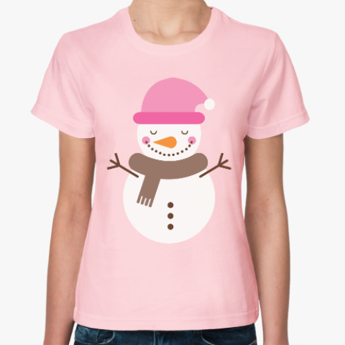Женская футболка Снеговик