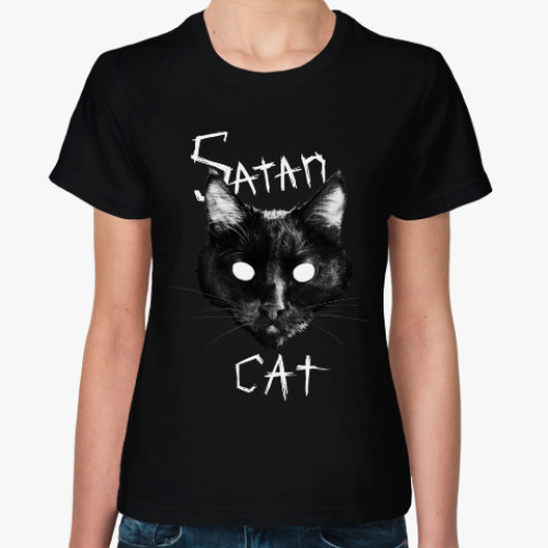 Женская футболка Satan Cat
