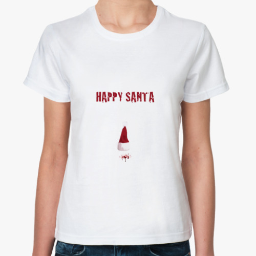 Классическая футболка  HAPPY SANTA