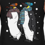 Новогодние пингвины в шапках