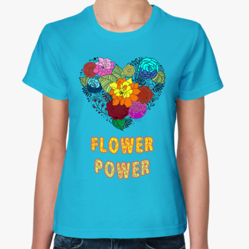 Женская футболка Сила цветущего сердца