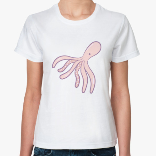 Классическая футболка Розовый осьминог