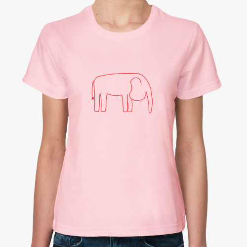 Женская футболка Слон