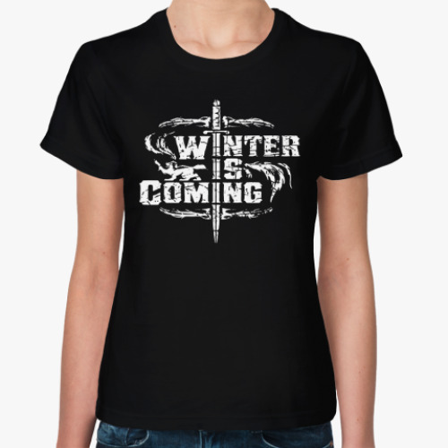 Женская футболка Игра престолов.Зима близко
