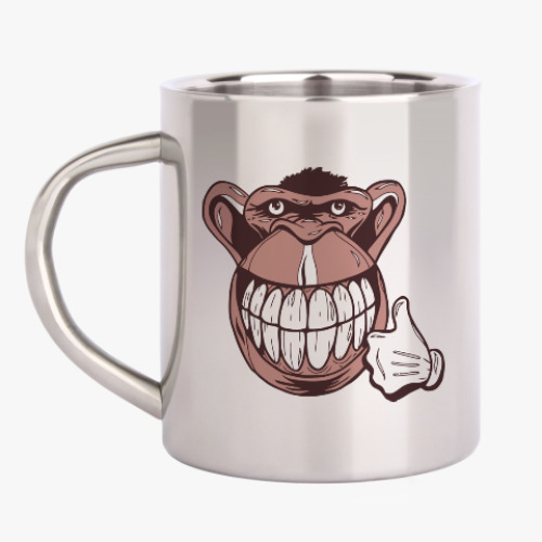 Кружка металлическая Веселая обезьяна