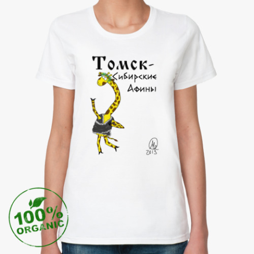 Женская футболка из органик-хлопка Томск