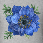 Синий цветок анемоны