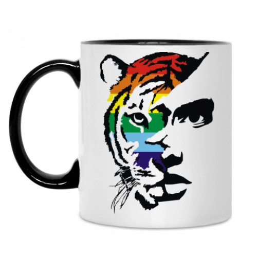 Кружка Тигр радуга