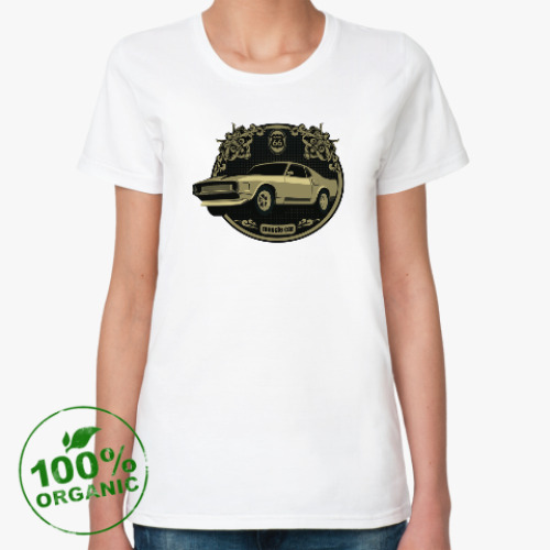 Женская футболка из органик-хлопка Muscle car